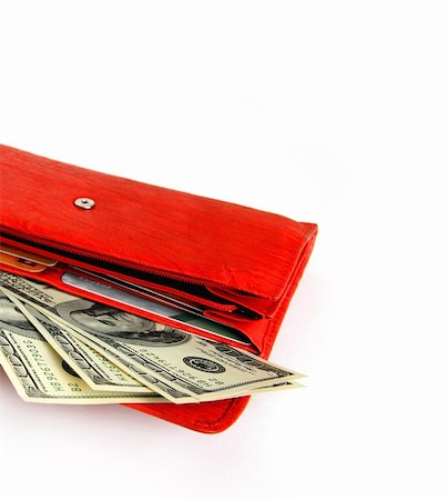 Money wallet red, happy shopping Stock Photo - Budget Royalty-Free & Subscription, Code: 400-05134878