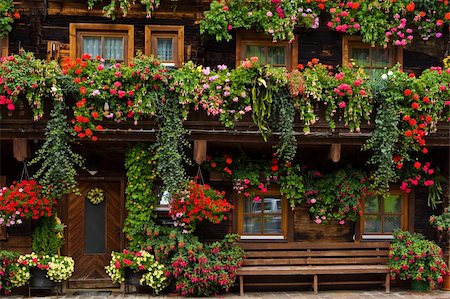 simsearch:400-05135647,k - Typical beautiful floral adornments in Dienten, Salzkammergut region, Austria Stock Photo - Budget Royalty-Free & Subscription, Code: 400-05135307