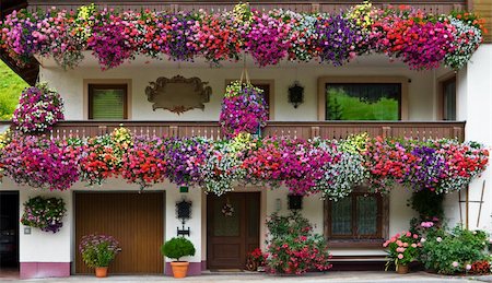 simsearch:400-05135647,k - Typical beautiful floral adornments in Dienten, Salzkammergut region, Austria Stock Photo - Budget Royalty-Free & Subscription, Code: 400-05135308