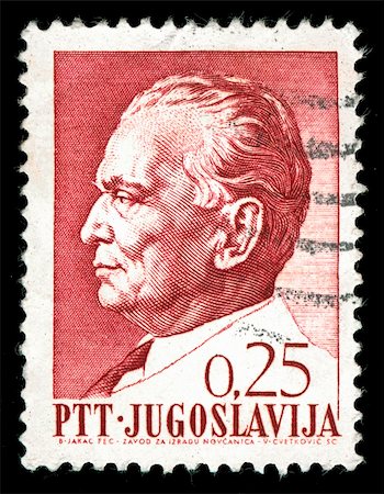 simsearch:400-04832369,k - vintage stamp depicting the Yugoslav Communist Dictator Josip Tito who came to power after WW2 Foto de stock - Super Valor sin royalties y Suscripción, Código: 400-05137747