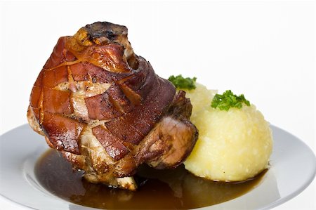 simsearch:400-04684204,k - bavarian knuckle of pork with potato dumpling Photographie de stock - Aubaine LD & Abonnement, Code: 400-05138321