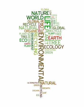 simsearch:400-04597943,k - Ecology - environmental poster made from words in the shape of green tree Stock Photo - Budget Royalty-Free & Subscription, Code: 400-05138418