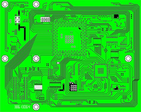 simsearch:400-05195634,k - Hi-tech green industrial electronic vector background Stock Photo - Budget Royalty-Free & Subscription, Code: 400-05138429
