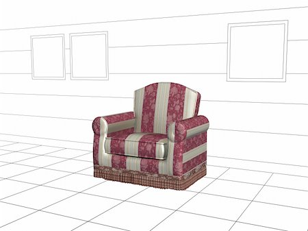 simsearch:400-06091866,k - Armchair 3d Stock Photo - Budget Royalty-Free & Subscription, Code: 400-05138703