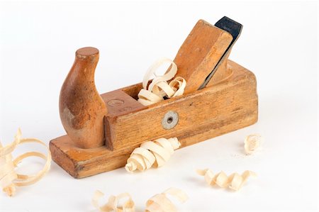 Closeup of a wooden planer with wood splints Stock Photo - Budget Royalty-Free & Subscription, Code: 400-05139076