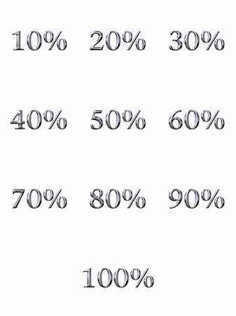 simsearch:600-06702130,k - 3d silver percentages isolated in white Stock Photo - Budget Royalty-Free & Subscription, Code: 400-05130088