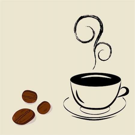 vector illustration( eps ). Cup of coffee Stock Photo - Budget Royalty-Free & Subscription, Code: 400-05130589