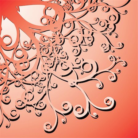 simsearch:400-04411448,k - red curly background - vector illustration Stock Photo - Budget Royalty-Free & Subscription, Code: 400-05130989