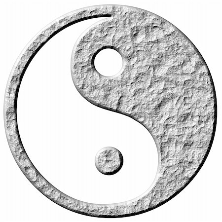 simsearch:400-04744928,k - 3d stone tao symbol isolated in white Stock Photo - Budget Royalty-Free & Subscription, Code: 400-05132007