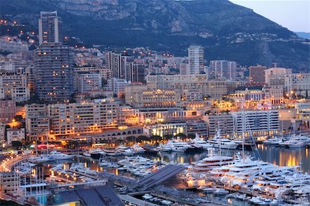 View of Monaco at night Stock Photo - Budget Royalty-Free & Subscription, Code: 400-05132480