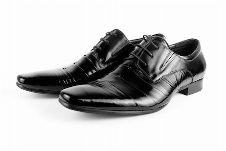 simsearch:700-00157050,k - Black men shoes isolated on white background Stock Photo - Budget Royalty-Free & Subscription, Code: 400-05132693