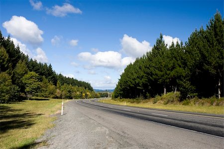 simsearch:400-05112302,k - Highway in Rural Area with Forest and Sky Stock Photo - Budget Royalty-Free & Subscription, Code: 400-05133183