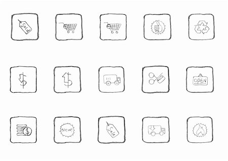 simsearch:400-05133703,k - Sale and Shopping icons sketch series Stock Photo - Budget Royalty-Free & Subscription, Code: 400-05133694