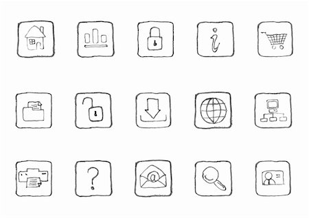 simsearch:400-05133703,k - website and internet icons sketch series Stock Photo - Budget Royalty-Free & Subscription, Code: 400-05133696