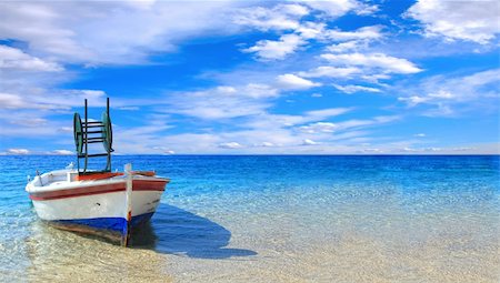 simsearch:400-05254289,k - Fishing boat in the Ionian sea in Greece Stock Photo - Budget Royalty-Free & Subscription, Code: 400-05144549