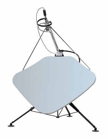 satellite dish. Vector illustration. Stock Photo - Budget Royalty-Free & Subscription, Code: 400-05145212