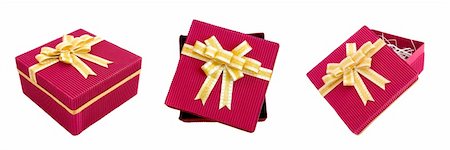 simsearch:400-04499144,k - Three beautiful boxes isolated on white perfect for presents Stock Photo - Budget Royalty-Free & Subscription, Code: 400-05145526