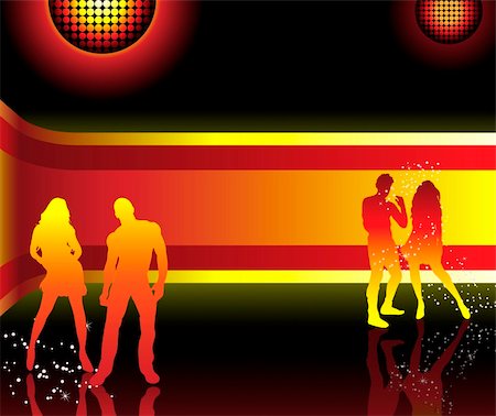 simsearch:400-04474927,k - Couples in a party with beautiful background in perspective Stock Photo - Budget Royalty-Free & Subscription, Code: 400-05149781
