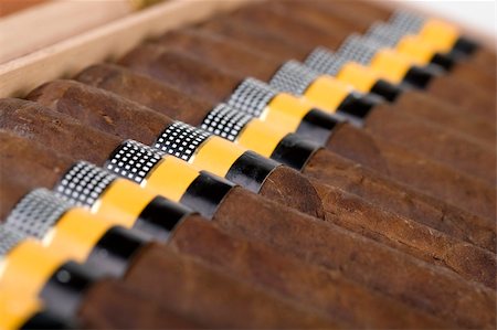 simsearch:400-05207678,k - Closeup of box of cuban cohiba cigars Stock Photo - Budget Royalty-Free & Subscription, Code: 400-05140562