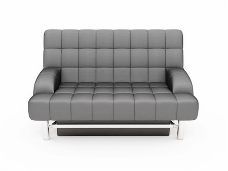 simsearch:400-06091866,k - isolated black sofa over white background Stock Photo - Budget Royalty-Free & Subscription, Code: 400-05141789