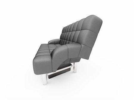 simsearch:400-06091866,k - isolated black sofa over white background Stock Photo - Budget Royalty-Free & Subscription, Code: 400-05141790