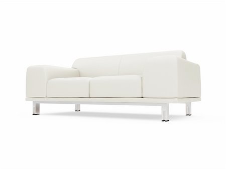 simsearch:400-06091866,k - isolated sofa over white background Stock Photo - Budget Royalty-Free & Subscription, Code: 400-05141800