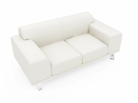 simsearch:400-06091866,k - isolated sofa over white background Stock Photo - Budget Royalty-Free & Subscription, Code: 400-05141801