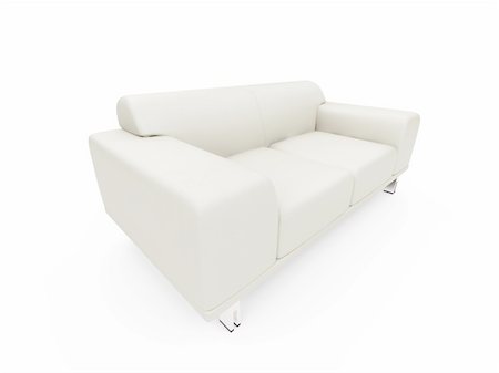 simsearch:400-06091866,k - isolated sofa over white background Stock Photo - Budget Royalty-Free & Subscription, Code: 400-05141803