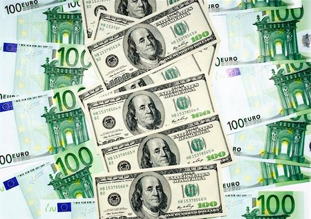 simsearch:400-04011910,k - Euro and dollar banknotes. Financial concept. Stock Photo - Budget Royalty-Free & Subscription, Code: 400-05143132