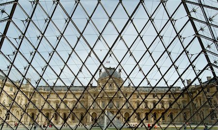 simsearch:400-06924255,k - Grand Louvre from the inside of the pyramid Stock Photo - Budget Royalty-Free & Subscription, Code: 400-05143521