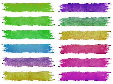paint brush line art - Paint Brush Strokes in Assorted Pastel Colors Stock Photo - Budget Royalty-Free & Subscription, Code: 400-05154880