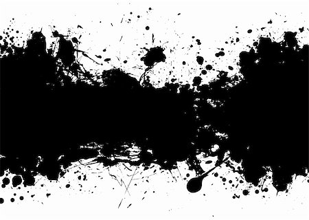 simsearch:400-04594310,k - Black and white ink splat banner with room to add your own text Photographie de stock - Aubaine LD & Abonnement, Code: 400-05156294