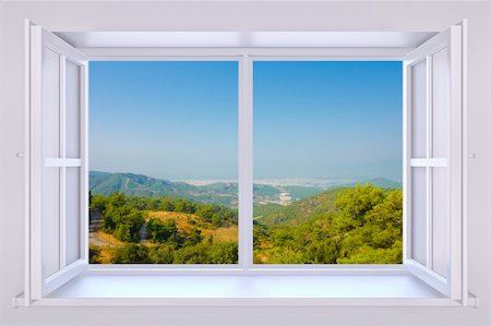 simsearch:400-07820254,k - The nature behind a window 3d render with inserted photo Stock Photo - Budget Royalty-Free & Subscription, Code: 400-05157652