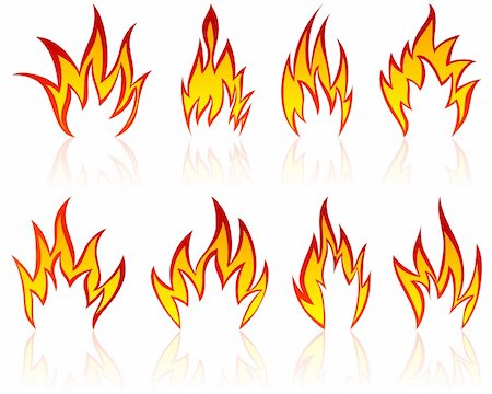 simsearch:400-04159167,k - Set of different fire patterns for design use Stock Photo - Budget Royalty-Free & Subscription, Code: 400-05158692
