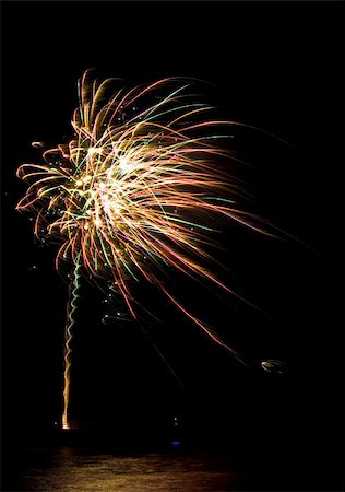 simsearch:400-04882938,k - colorful fireworks display with reflection in water Stock Photo - Budget Royalty-Free & Subscription, Code: 400-05159331