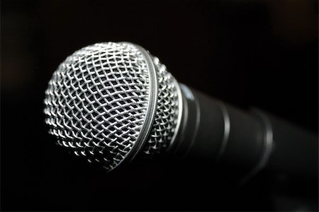 simsearch:400-04278064,k - Microphone. Short depth of field with front of microphone in focus and back of it out of focus. Stock Photo - Budget Royalty-Free & Subscription, Code: 400-05150327