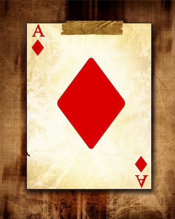 playing card attached to a paper like background Stock Photo - Budget Royalty-Free & Subscription, Code: 400-05150532