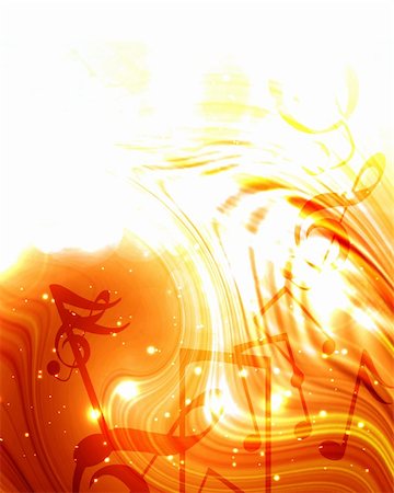 simsearch:400-05075451,k - Abstract flowing fire background with music notes in it Stock Photo - Budget Royalty-Free & Subscription, Code: 400-05150604