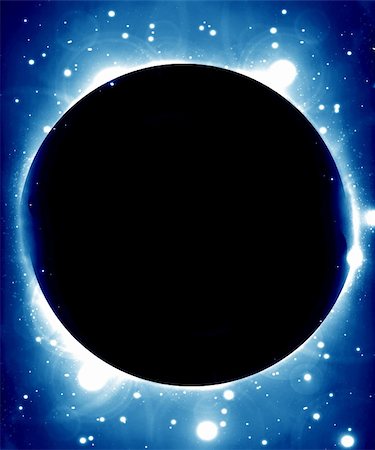 eclipse - solar eclipse on a dark blue background Stock Photo - Budget Royalty-Free & Subscription, Code: 400-05150741