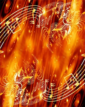 simsearch:400-05075451,k - abstract flowing fire with integrated music notes Stock Photo - Budget Royalty-Free & Subscription, Code: 400-05150773