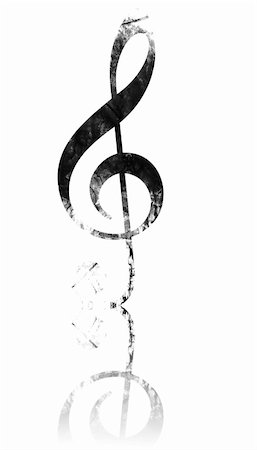 simsearch:400-05075451,k - grunge music note on a white background Stock Photo - Budget Royalty-Free & Subscription, Code: 400-05150794