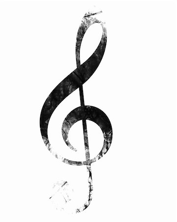 simsearch:400-05075451,k - grunge music note on a white background Stock Photo - Budget Royalty-Free & Subscription, Code: 400-05150793