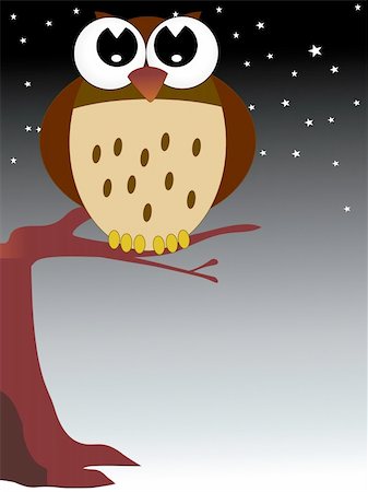 simsearch:400-07745600,k - cute owl background, vector illustration Stock Photo - Budget Royalty-Free & Subscription, Code: 400-05152514