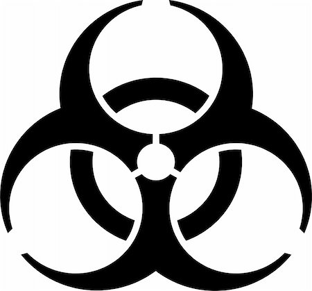 simsearch:400-04340735,k - Absolutely symmetric, accurate and simple emblem biohazard Stock Photo - Budget Royalty-Free & Subscription, Code: 400-05152829