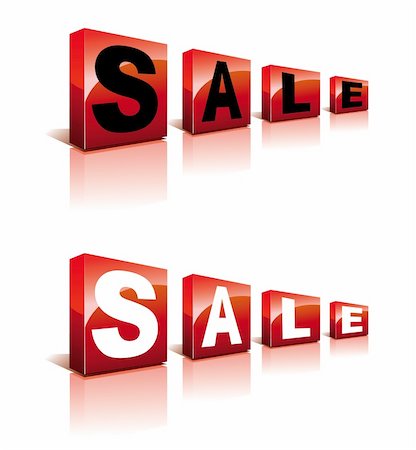 simsearch:400-05708287,k - Discount 3D Red Sale Cubes with shadow and reflection Stock Photo - Budget Royalty-Free & Subscription, Code: 400-05153340
