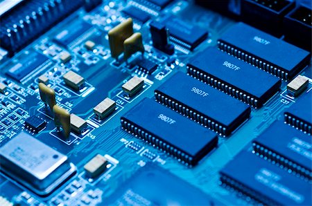 simsearch:400-05209179,k - Blue electronic circuit close-up Stock Photo - Budget Royalty-Free & Subscription, Code: 400-05153710