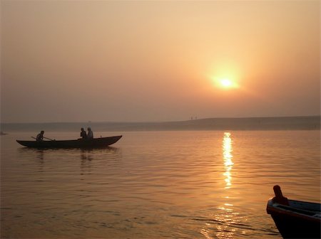 river ganges landscape picture - Ganges at sunrise Stock Photo - Budget Royalty-Free & Subscription, Code: 400-05164274