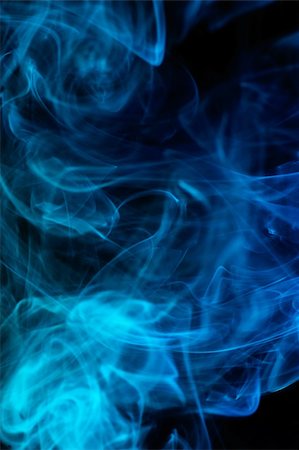 Abstract blue smoke over black background Photographie de stock - Aubaine LD & Abonnement, Code: 400-05166348