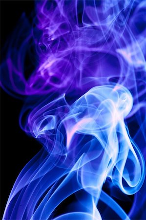 Blue smoke on black. Photographie de stock - Aubaine LD & Abonnement, Code: 400-05166352