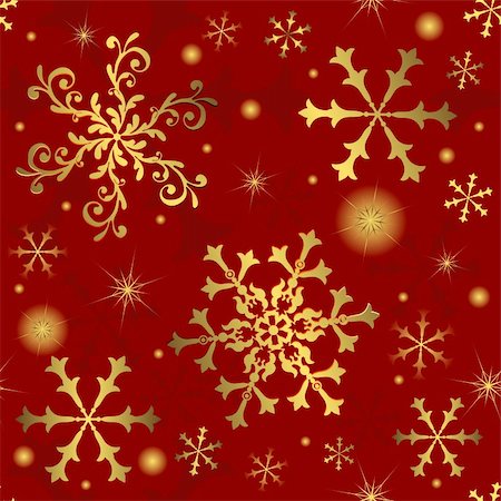 simsearch:400-04642641,k - Abstract red seamless  background  with snowflakes (vector) Foto de stock - Super Valor sin royalties y Suscripción, Código: 400-05166562